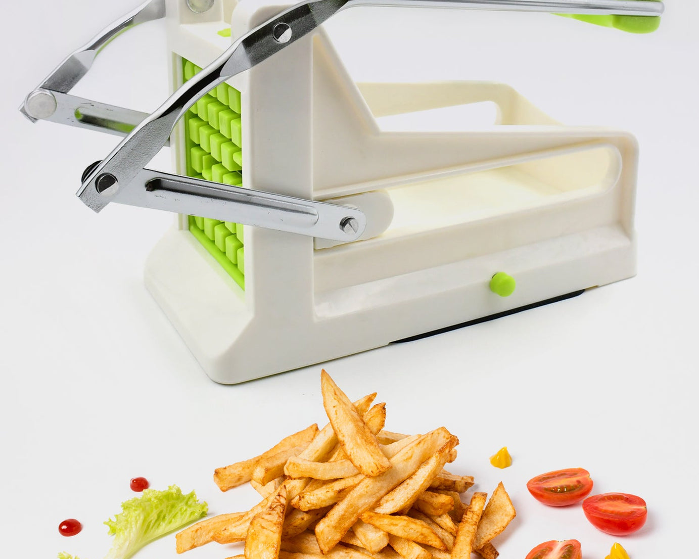 French Fry Cutter, Great with Vegetables, Potato Fries Cutter Professional Vegetable Cutter Stainless Steel Cutter Potato, Onions, Carrots, Cucumbers, Fruits Potato Cutter (1 pc)