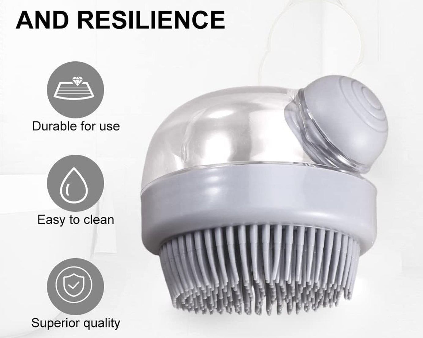 Silicone Head Massage Shampoo Brush