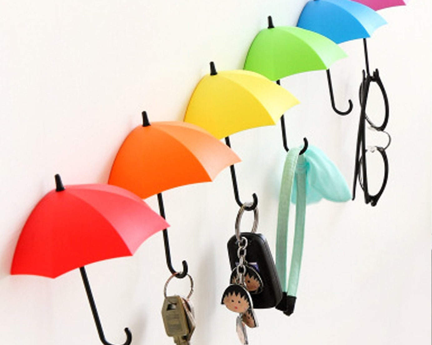 Umbrella key holder with fun colors