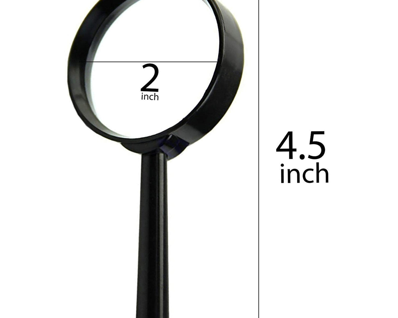 Magnifying glass Lens - reading aid made of glass - real glass magnifying glass that can be used on both sides - glass breakage-proof magnifying glass, Protect Eyes, 50 mm