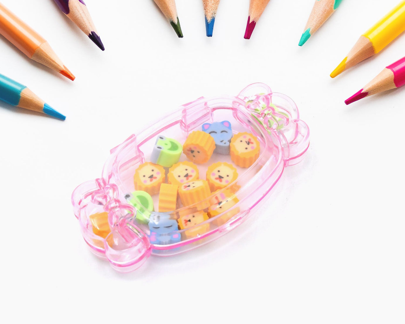Cute School Eraser Set Cute Eraser Multi Design Rubber Erasers For Pencil Cleaning Stationery School Student Girl Kids (15 pc In1 Set)