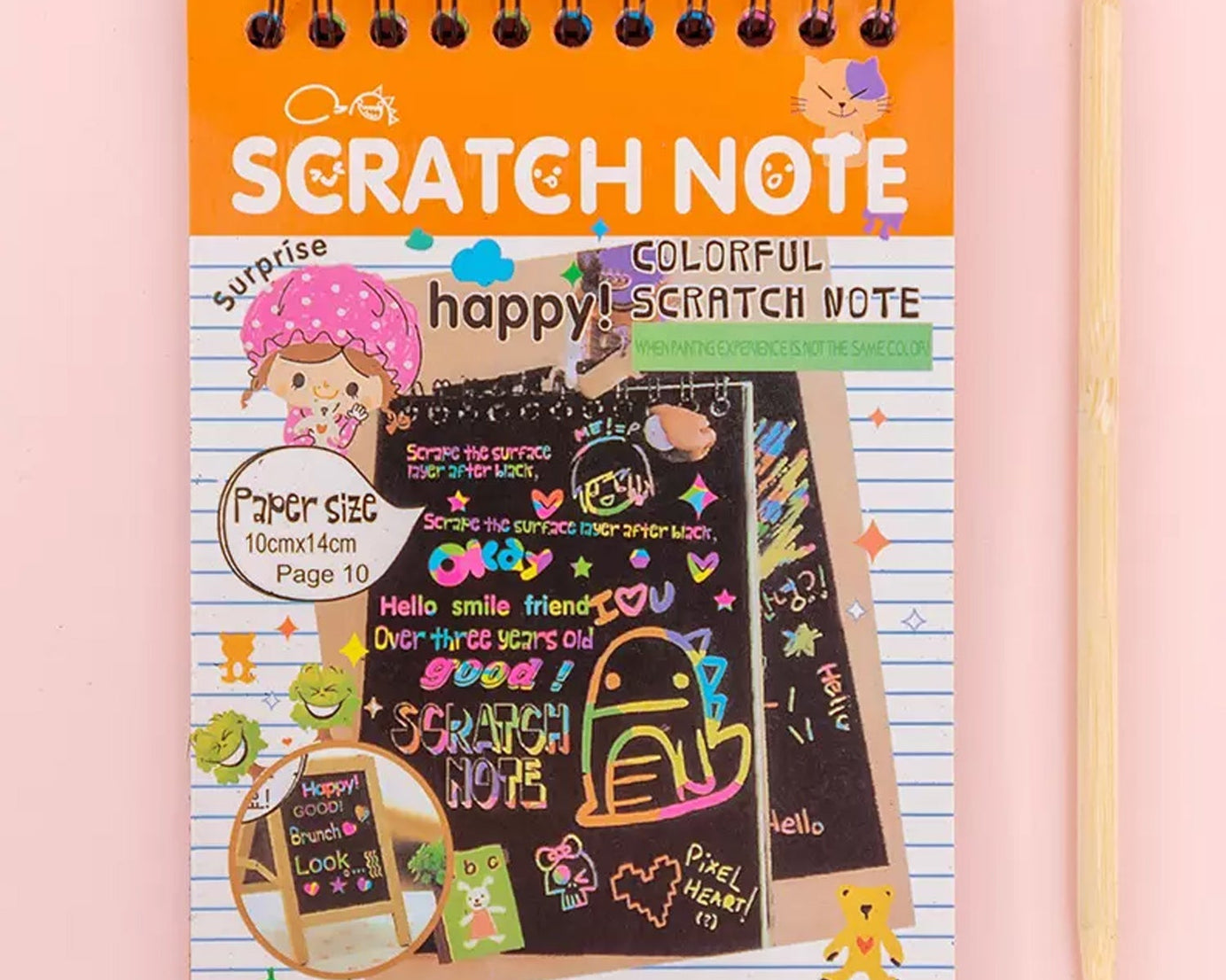 Scratch art book with rainbow sheets, pack of 1