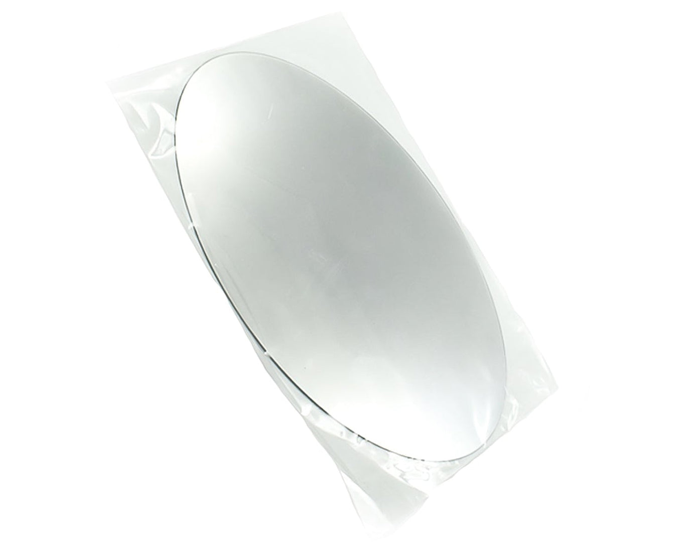 Decorative 3D oval mirror sticker for home and office spaces.