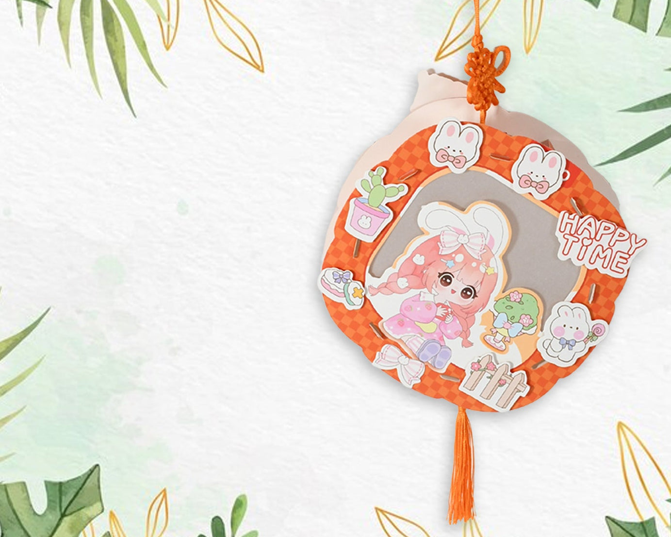 DIY Traditional Lanterns Handmade Cartoon Paper Lanterns, Antique Portable Lantern Hollow-Out Projection Luminescent LED Lamp DIY Hanging Paper Lanterns for Festival Party Decor