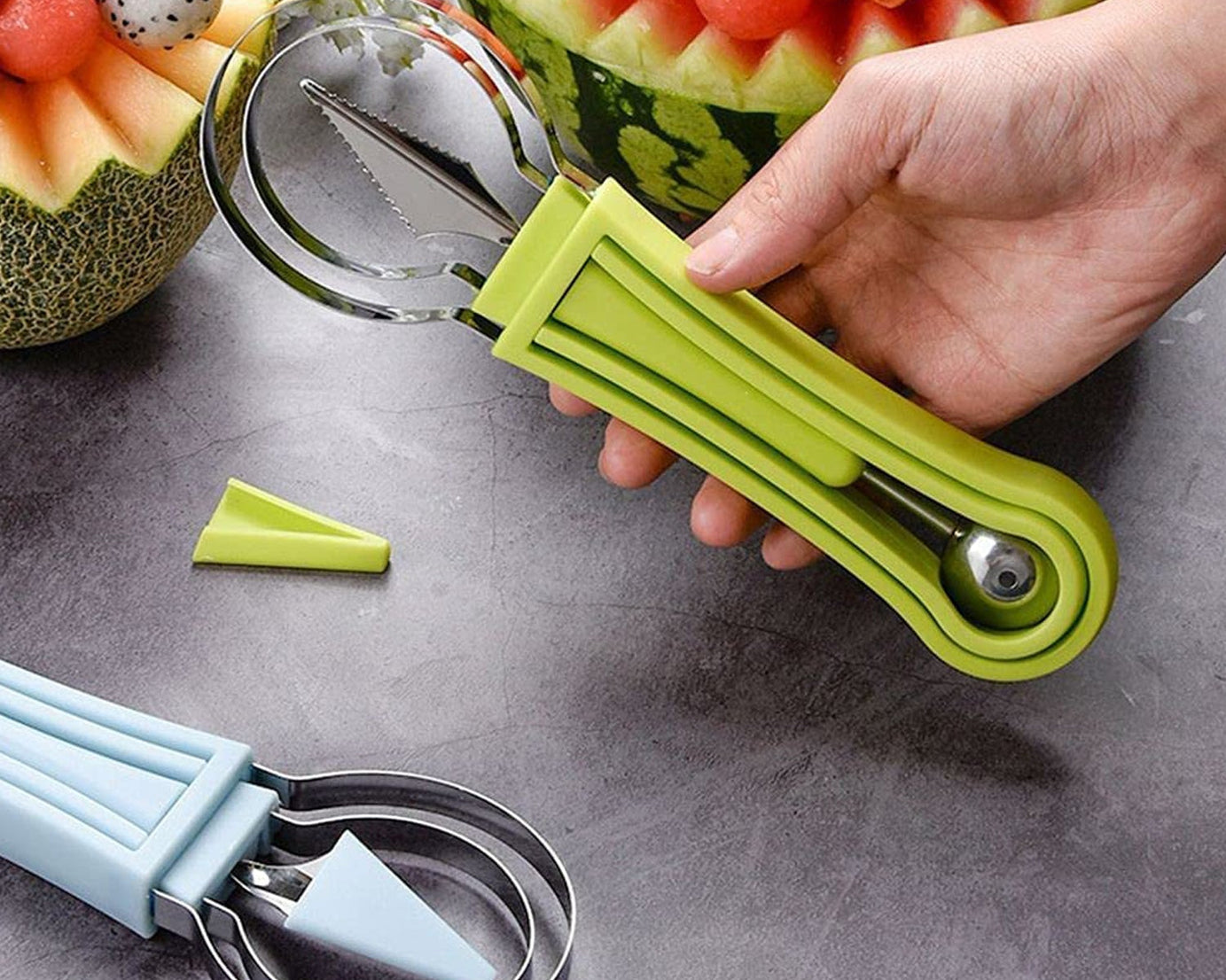 Stainless steel melon baller