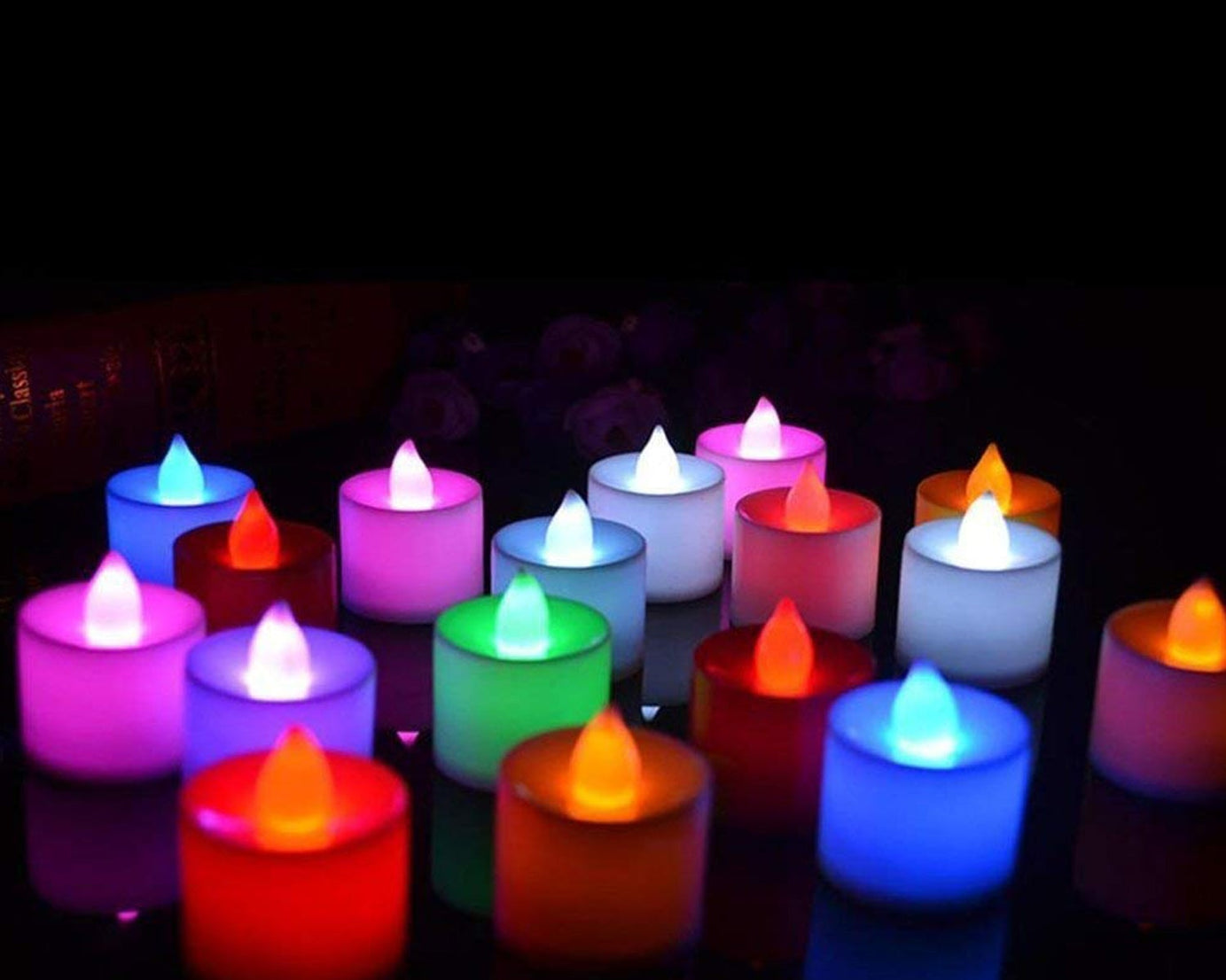 Multicolor LED Tealights Candles (24 Pack): Festive Decorations