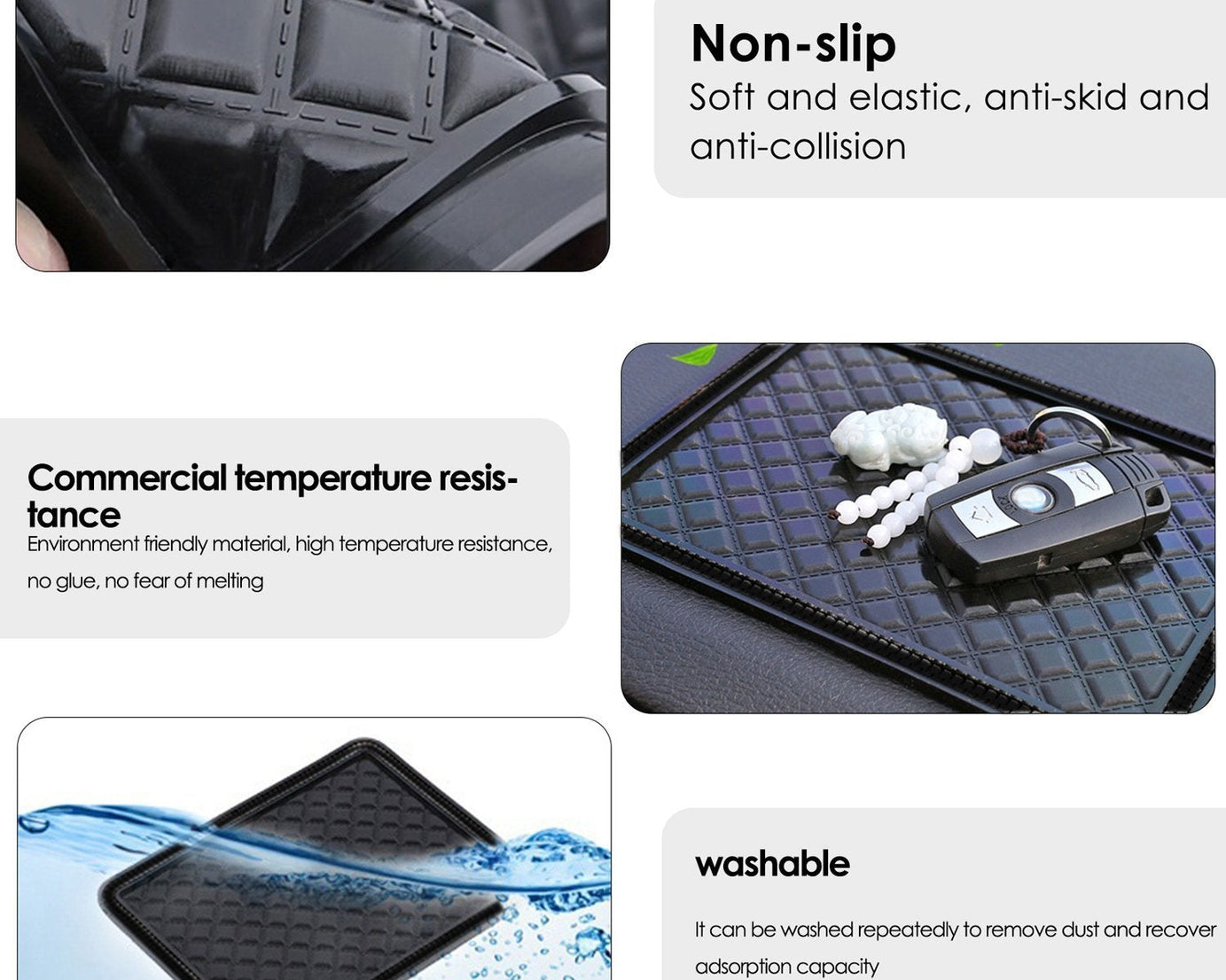 Universal anti-skid mat, ideal for use on floors and countertops.