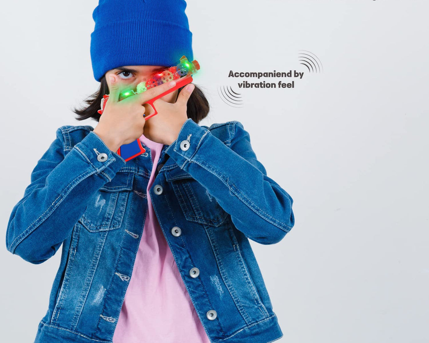 Plastic Gear Simulation Toy Gun for Kids, Pretend Play Gun Toys with 3D Flashing Lights and Exciting Music, Electric Laser Toy Guns with Rotating Gear Mechanism, Toy for Birthday Gift for Kids 3+ Years (Pack of 1)