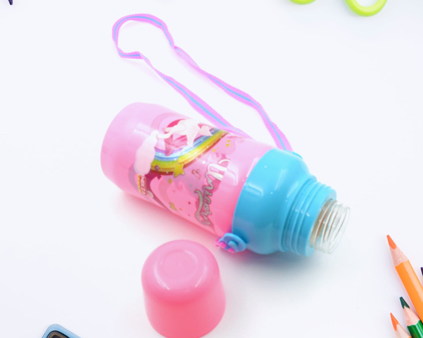 500ml Insulated Sports Water Bottle with Dori & Straw: Leakproof, BPA-Free, Kids