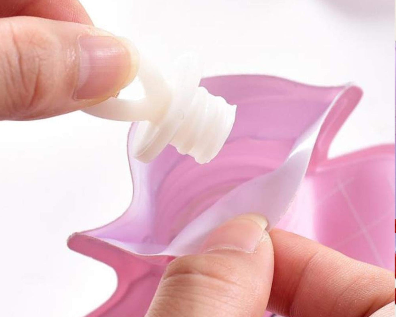 Hot water bottle with apple design.