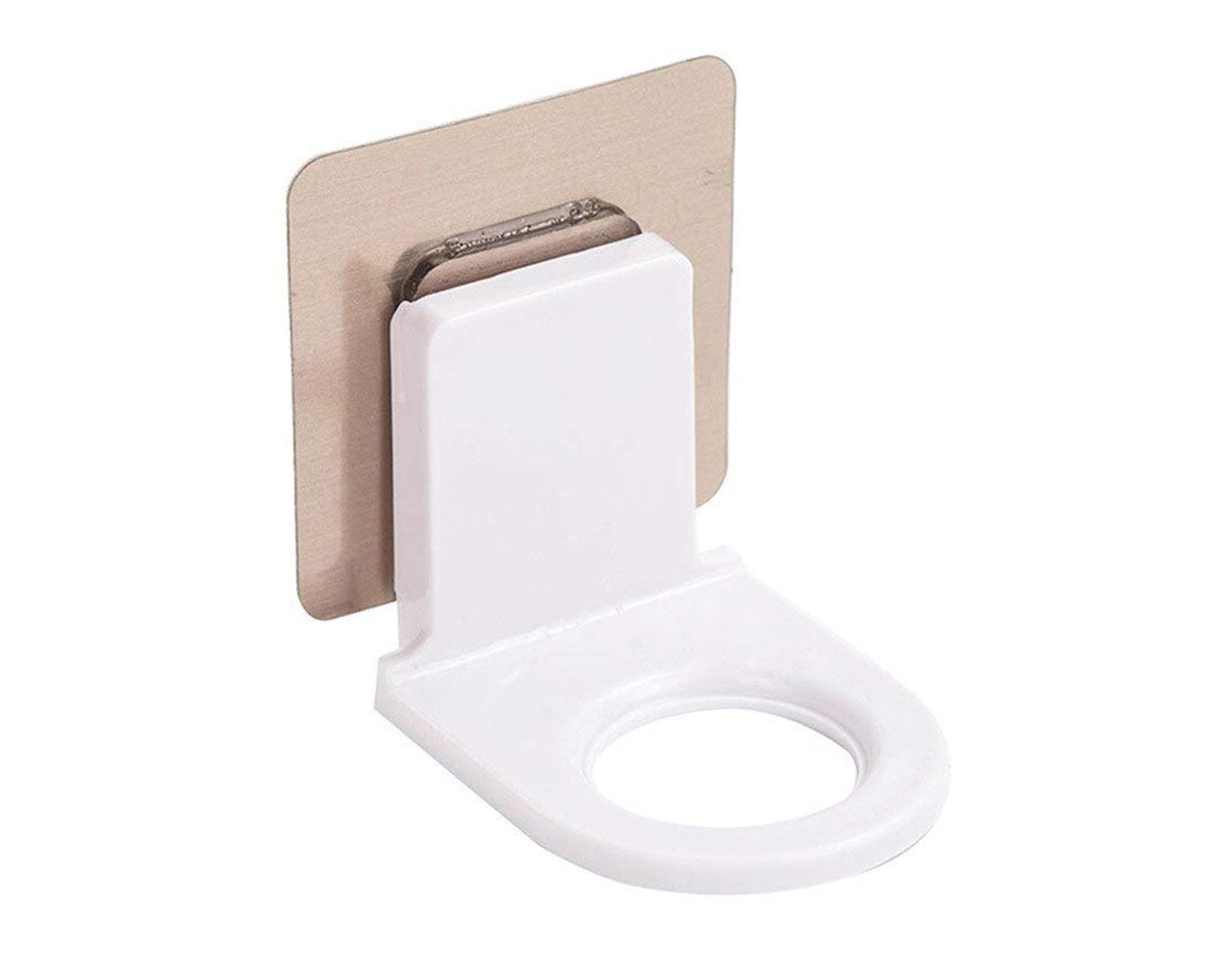 Self-sticky hook for wall with shampoo and body wash bottles
