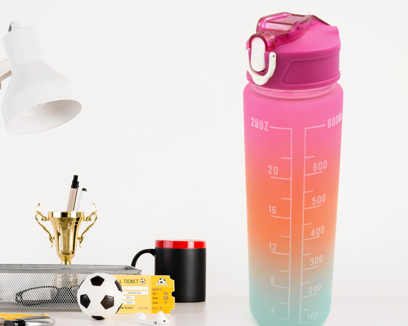 0286 Plastic Water Bottle 2 pc Different Size Bottle High Quality Water Bottle Plastic Water Bottle BPA-Free & Leak-Proof!  Cartoon Printed Design for Kids' School, For Fridge, Office, Sports, School, Gym, Yoga (2 Pc Set)