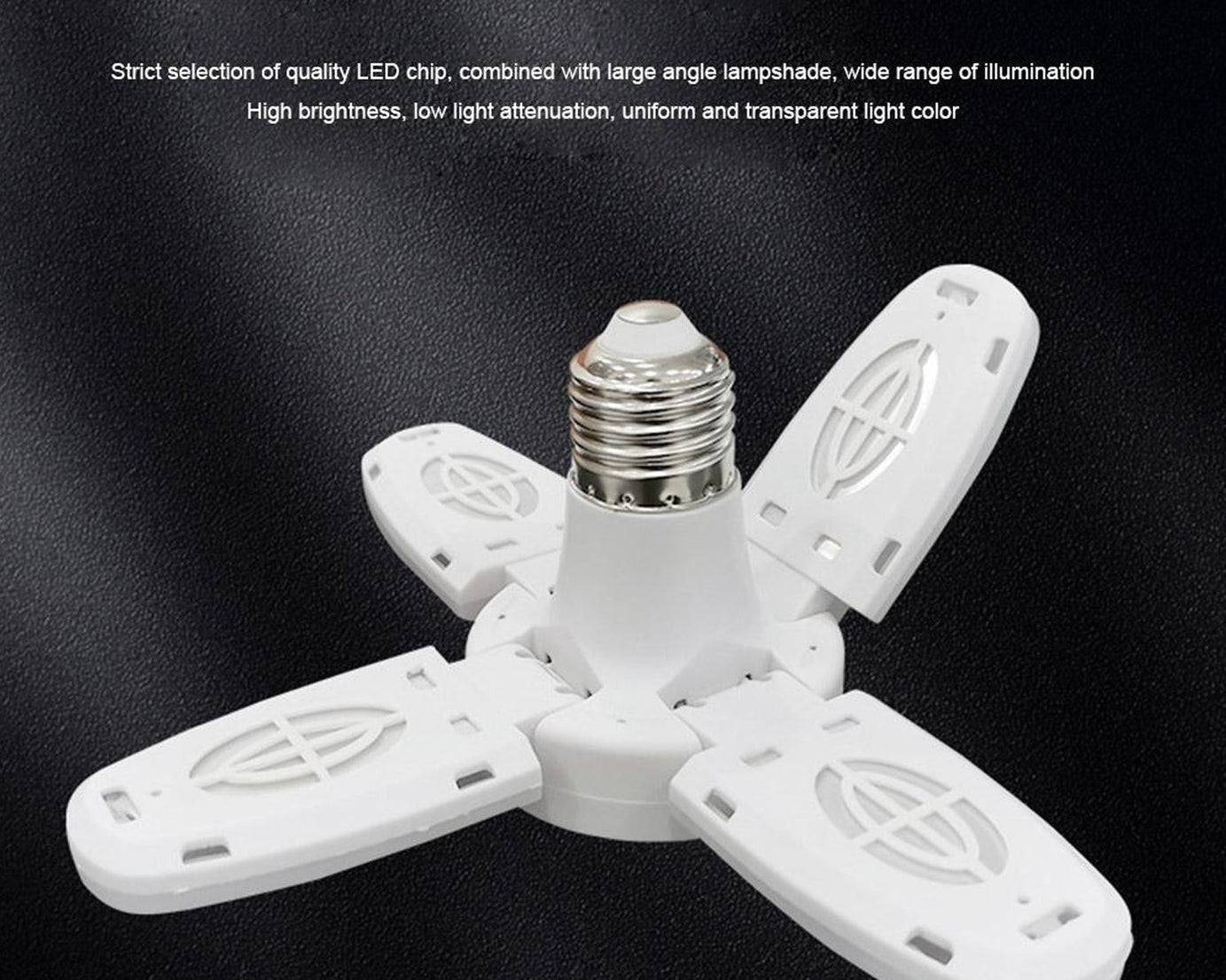 Fan blade bulb, detailed