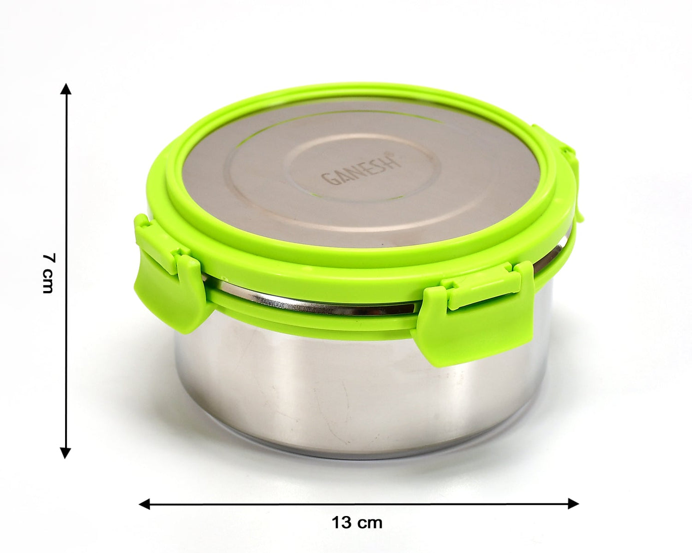 Round stainless steel lunch box
