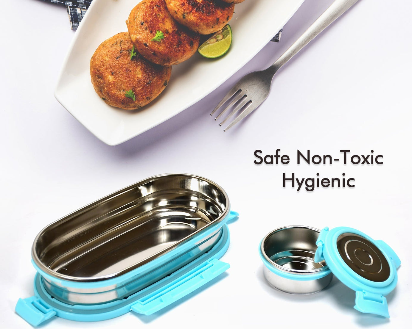 Stainless steel lunch box duo