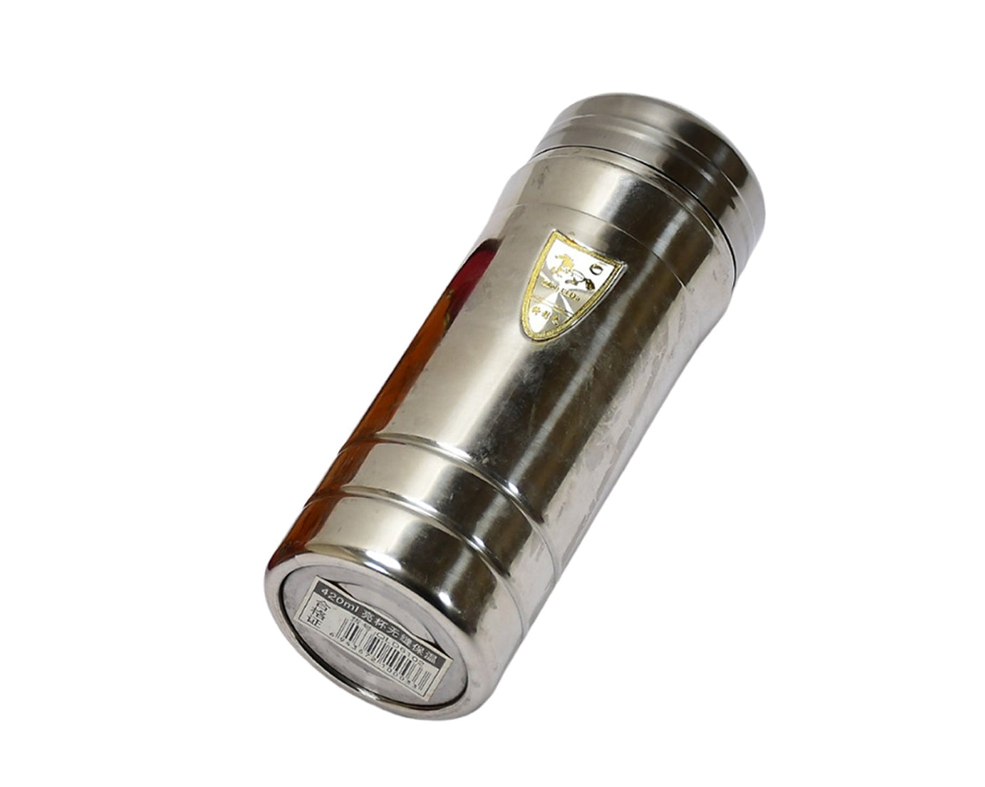 Vacuum insulated flask, close-up of lid