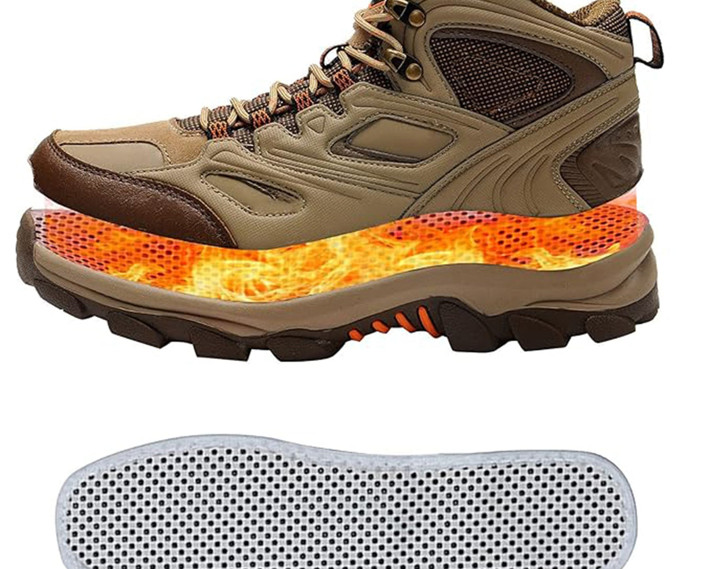 Massage Magnetic Self Heating Insole Shoe, Heating Insole for Women Men - Unisex Warm Insole - Thermal Insoles - Tourmaline Self Heating Shoe Inserts - Warm Shoe Pad (1 Pair)