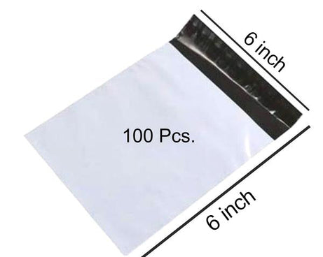 Stack of 06X06 inch tamper-proof courier bags, showing their quantity and protective design