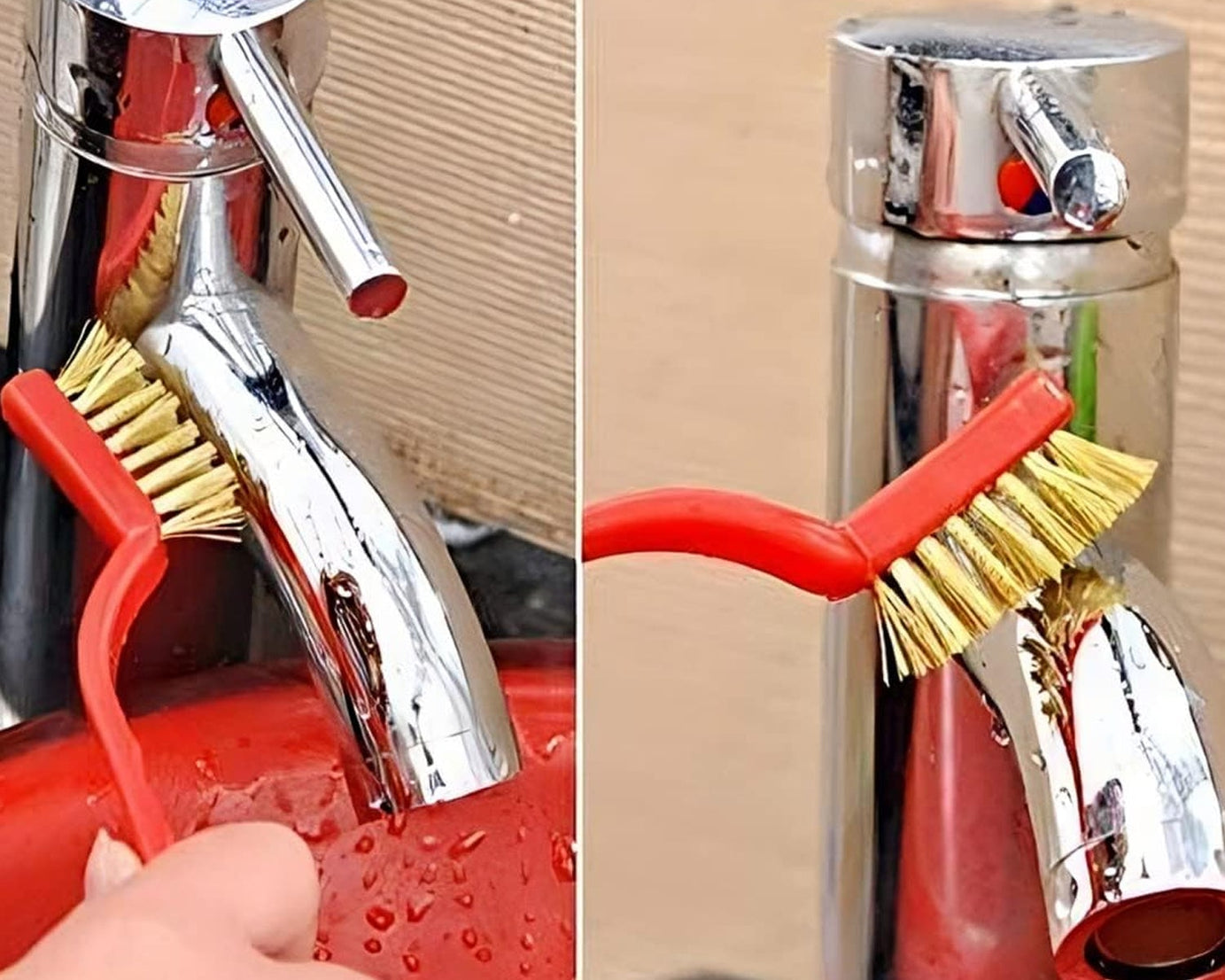 3pc Mini Wire Brush Set Brass Nylon Stainless Steel Bristles Household Cleaning Brush for Gas Stove, Smoke Machine Tool Burner Tiles Tap Rust Removal Welding Slag Dirt & Paint Scrubbing (3 Pcs Set)