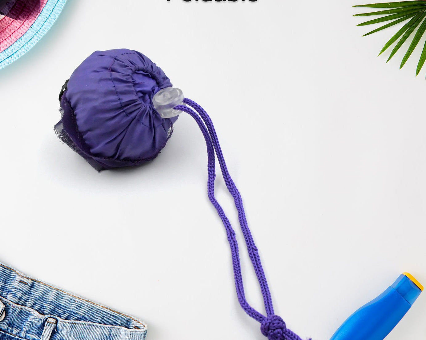 Foldable Nylon Shopping Bag (Rose Design): Reusable, Eco-Friendly (1 Pc)