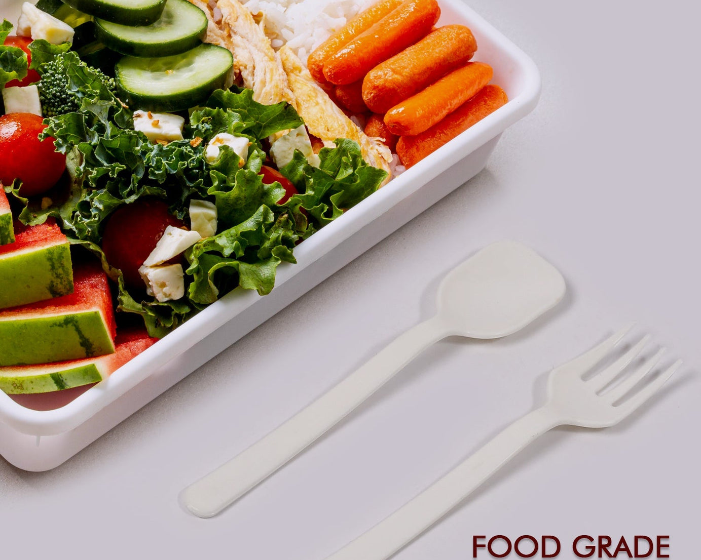 Plastic cutlery for catering and home use