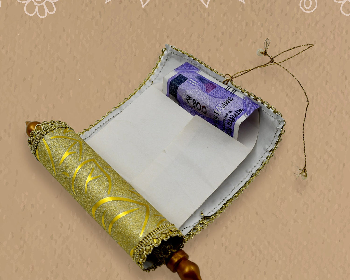 Money Gift Envelopes Lifafa - Multi Color Pack of 5 Premium Designer Envelopes, Colorful Writing Message Scroll, Sandesha Card, Style Shagun Envelope Sagan Gift Envelopes for Weddings, Birthdays, Baby Shower, Anniversary