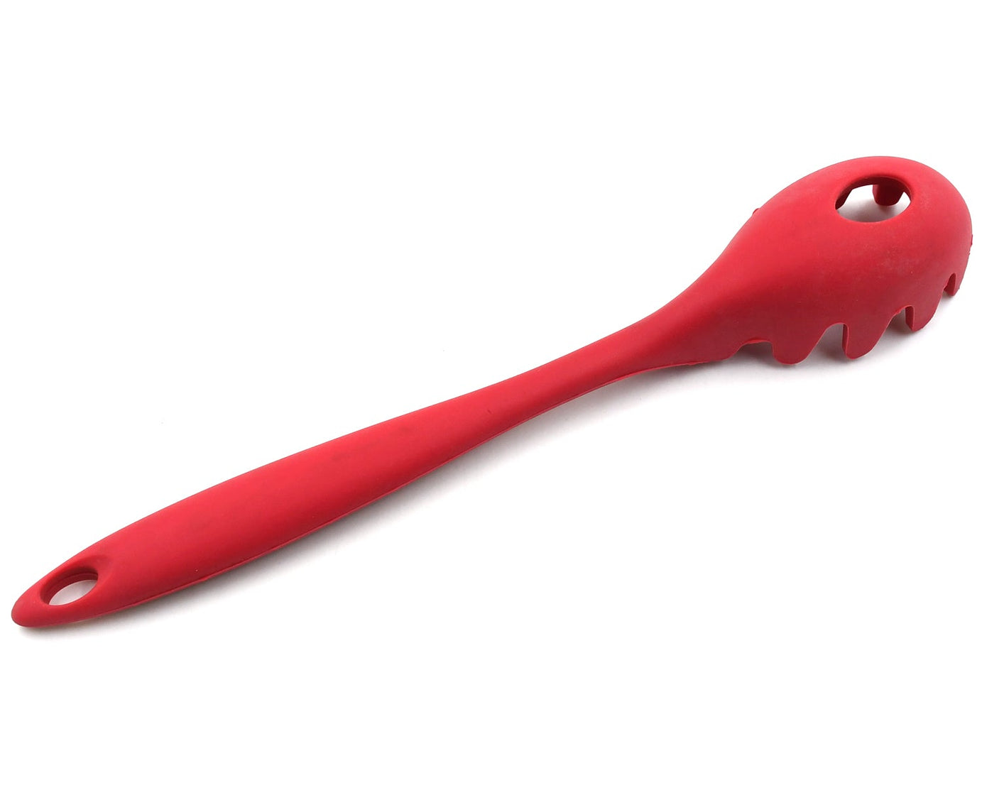 Silicone spaghetti fork with ergonomic grip