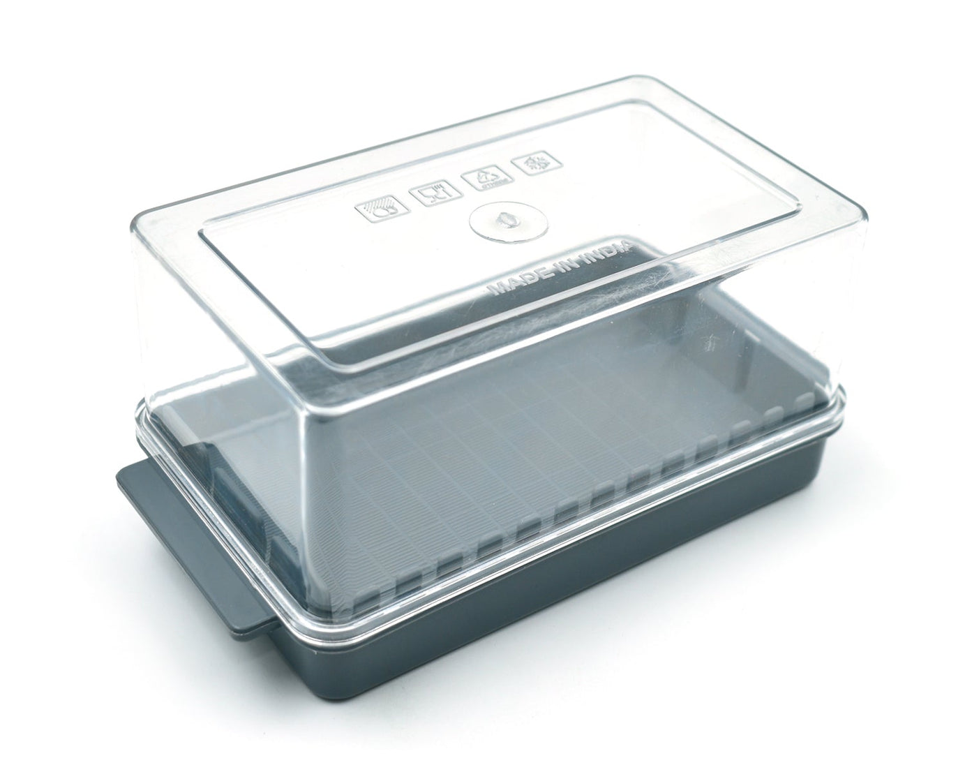 5848 Butter storage box with slicer for easy cutting,cheese butter organizer dispenser for kitchen refrigerator,Transparent plastic butter box with lid,butter cutter slicer storage tray (1 Pc)