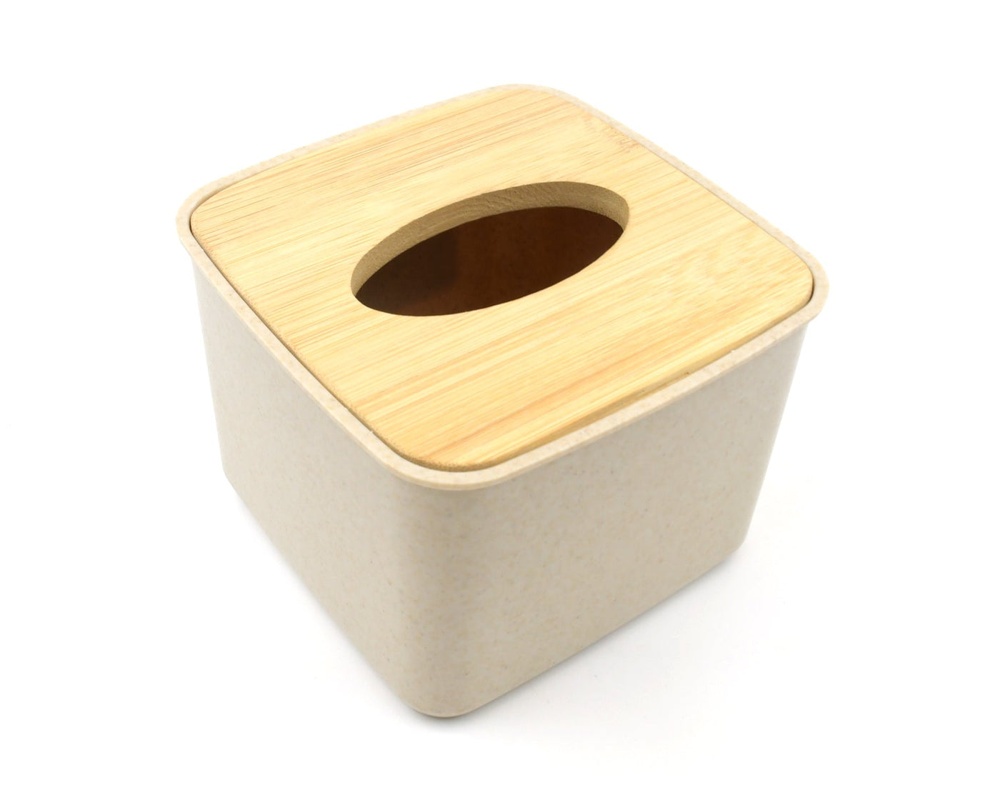 Tissue Box Desktop Stand Bamboo Tissue Cover Box Rectangular Paper Towel Holder Removable Tissue Dispenser for Bathroom Vanity Countertop Bedroom Car Holder Paper Towels Dispenser (1 Pc )