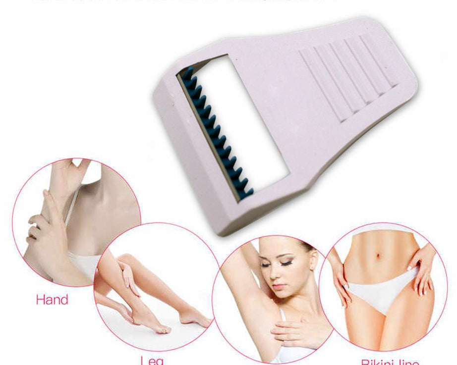 Body and bikini razor with ergonomic handle