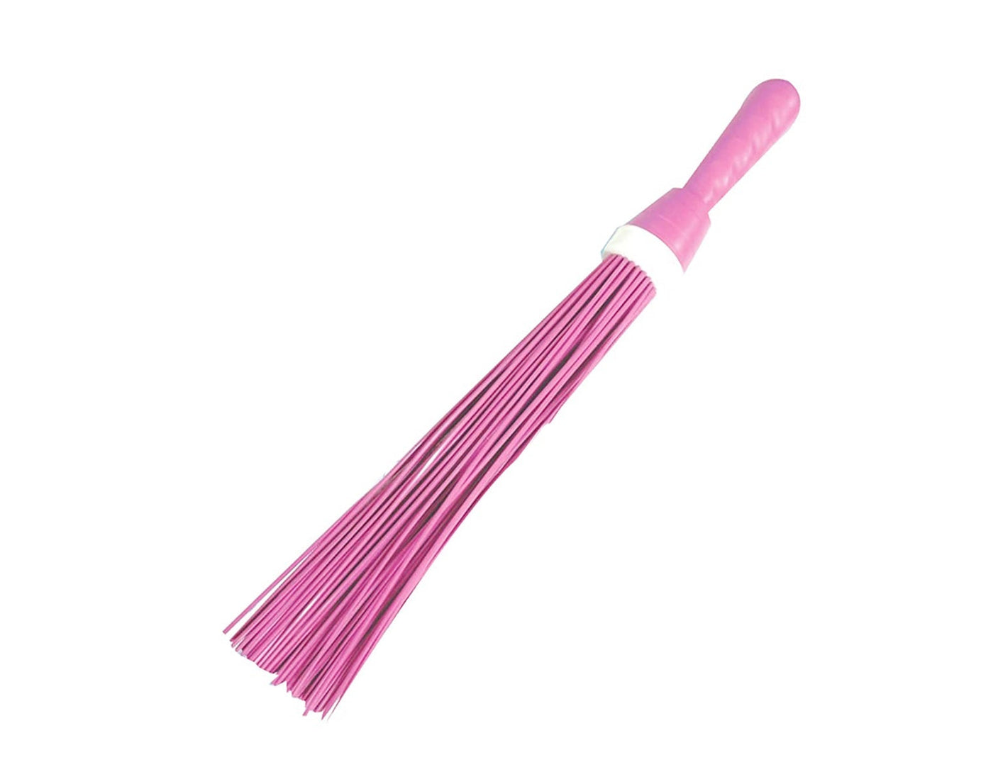 Versatile plastic broom for cleaning both wet and dry surfaces.