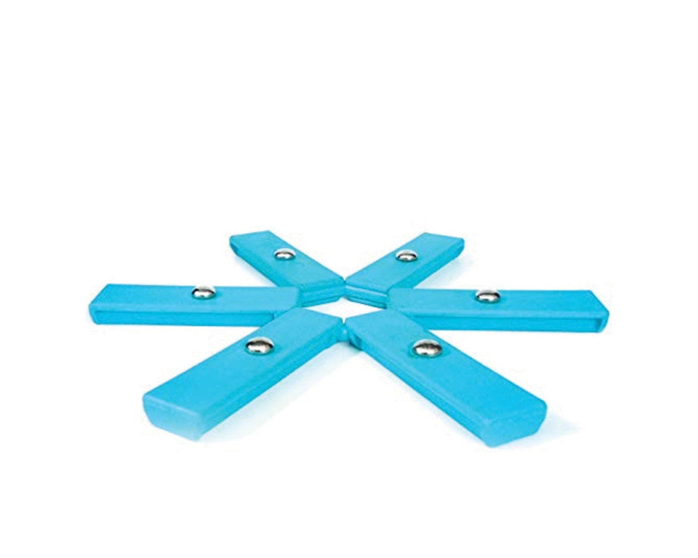 Non-slip hot mat for kitchen use, foldable for easy storage.