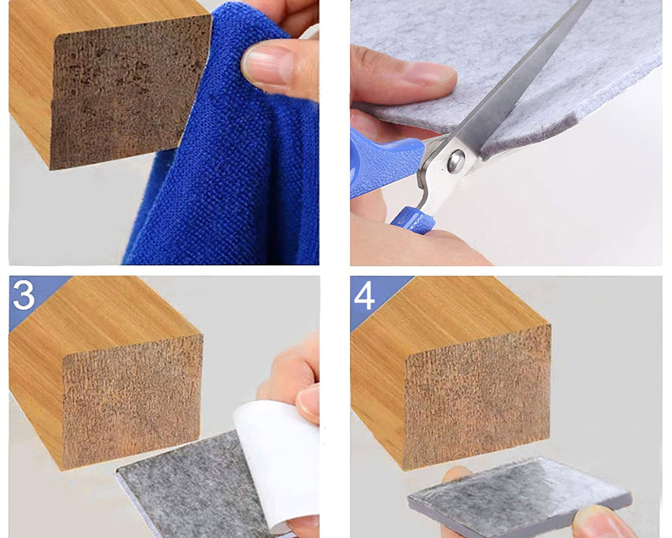 FURNITURE PAD SQUARE FELT PADS FLOOR PROTECTOR PAD FOR HOME & ALL FURNITURE USE (Pack Of 4 Pc)