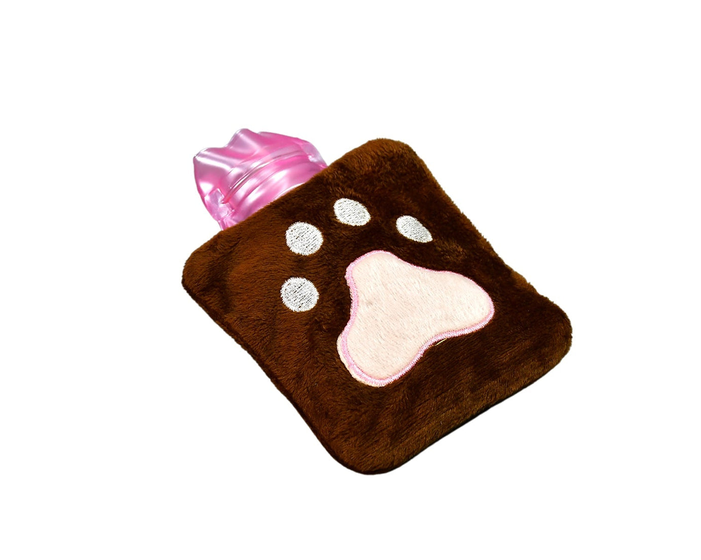 Paw Print Small Hot Water Bag with Cover for Pain Relief