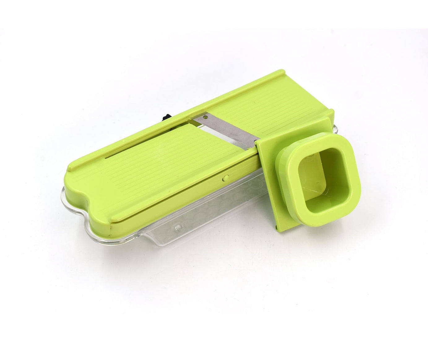 Versatile slicer for vegetables and dry fruits.