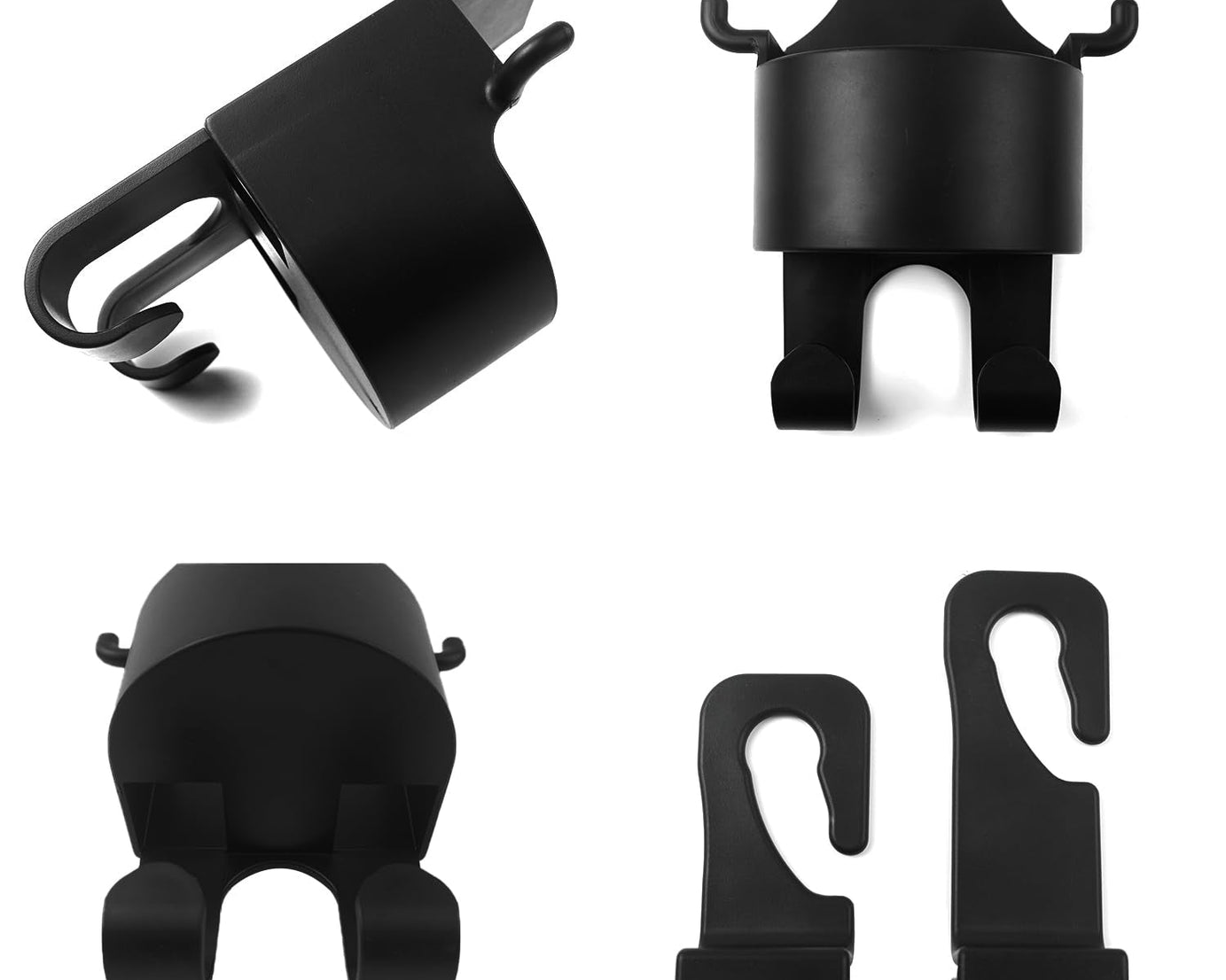 Car Headrest Backseat Organizer, 3 in 1 Automotive Cell Phone Drink cupholder Adapter with Headrest Hooks for Kids and Adults, Multifunctional Storage for Car Travel Accessories