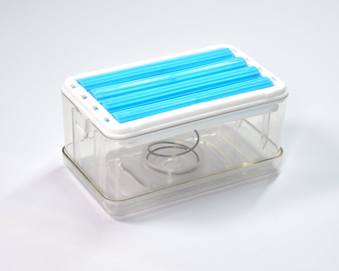 2-in-1 soap dish and dispenser with roller and drain holes for home use