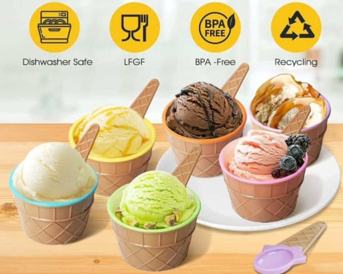 Ice cream set in box