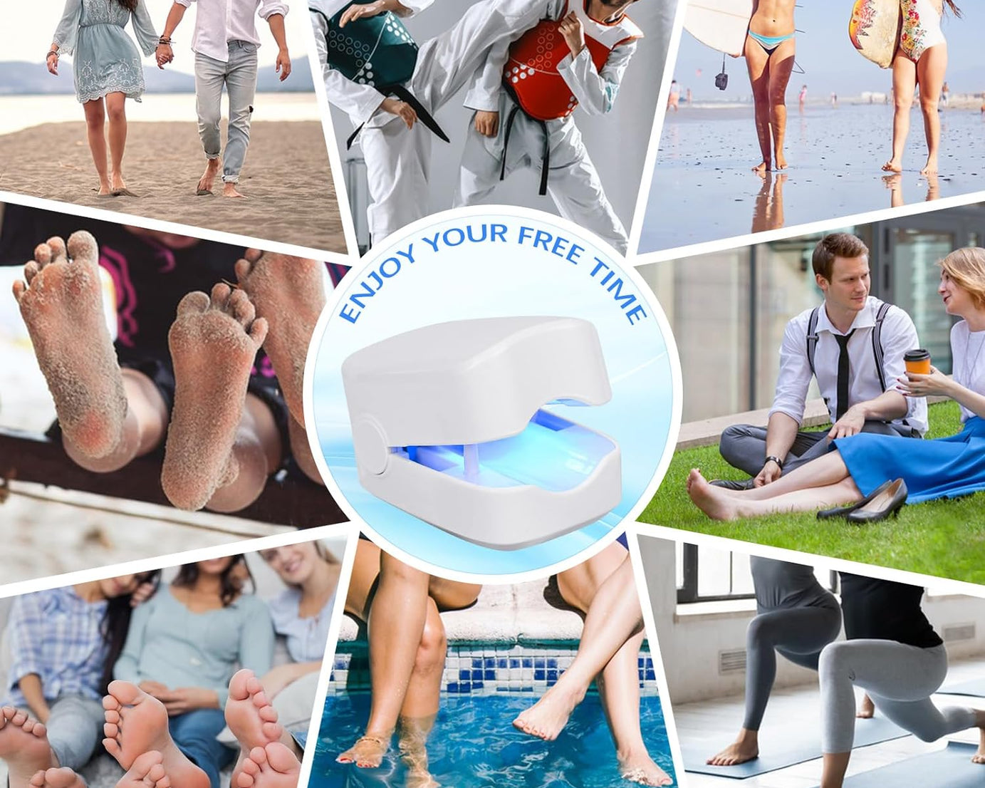 Rechargeable Nail Fungus Treatment for Toenail, Toe Nail Fungal Treatment Nail Fungus Laser Device, Anti-Fungal Nail Treatment for Hand & Feet Infections Remover for Home Use