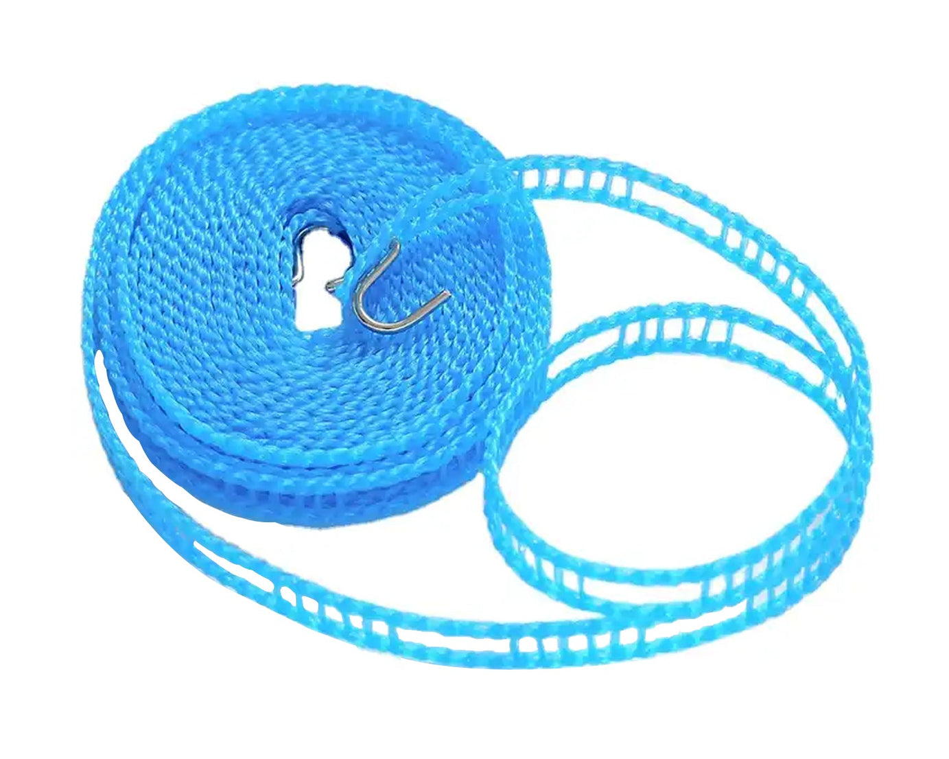 8861 3 Meters Fiber Rope Anti-Slip Clothes Washing Drying Nylon Rope Japan Style Rope with Hooks, Durable Camping Clothesline Portable Clothes Drying Line Indoor Outdoor Laundry Storage for Travel Home Use (3 Mtr.)