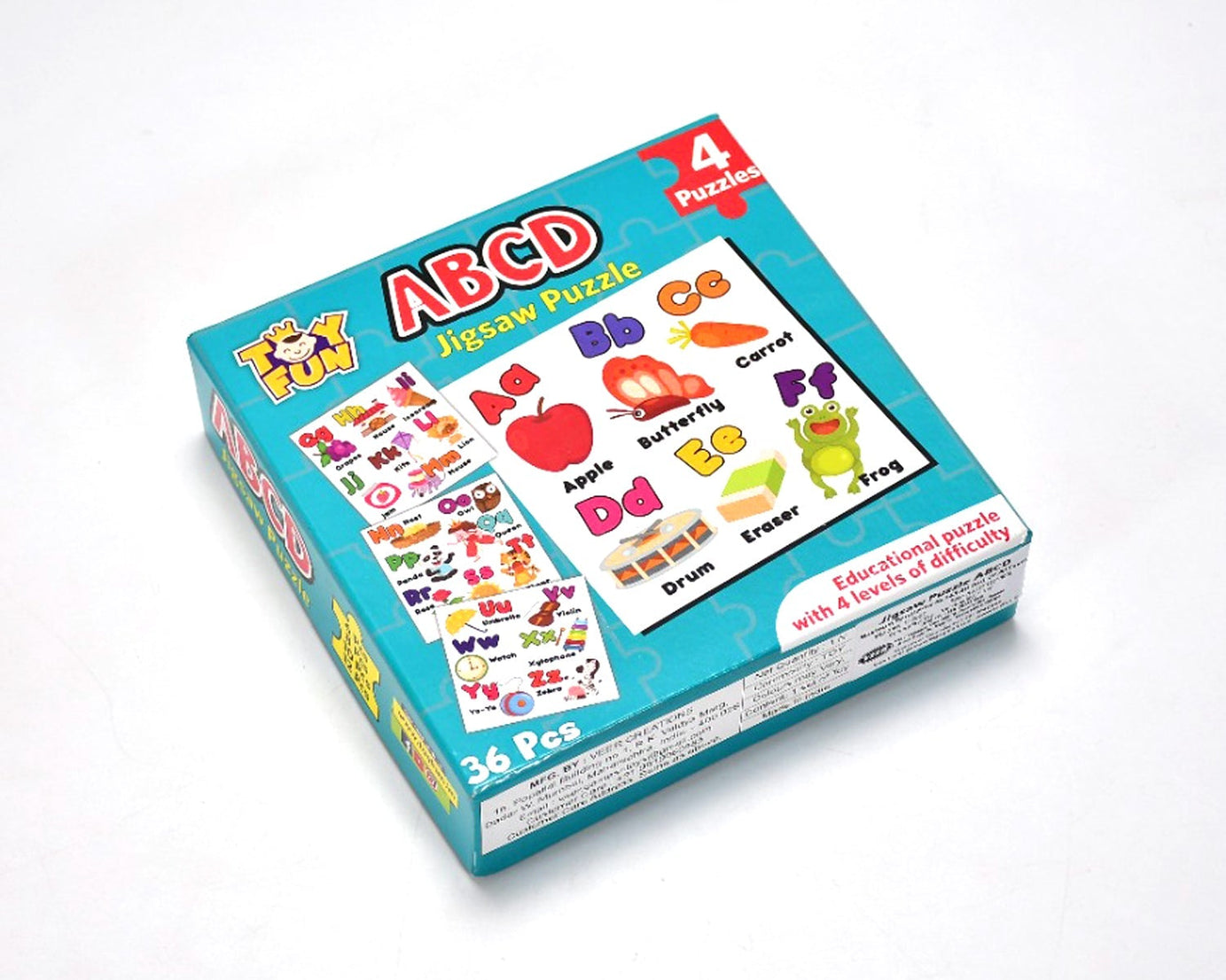 ABC learning puzzles for kids, packaged set
