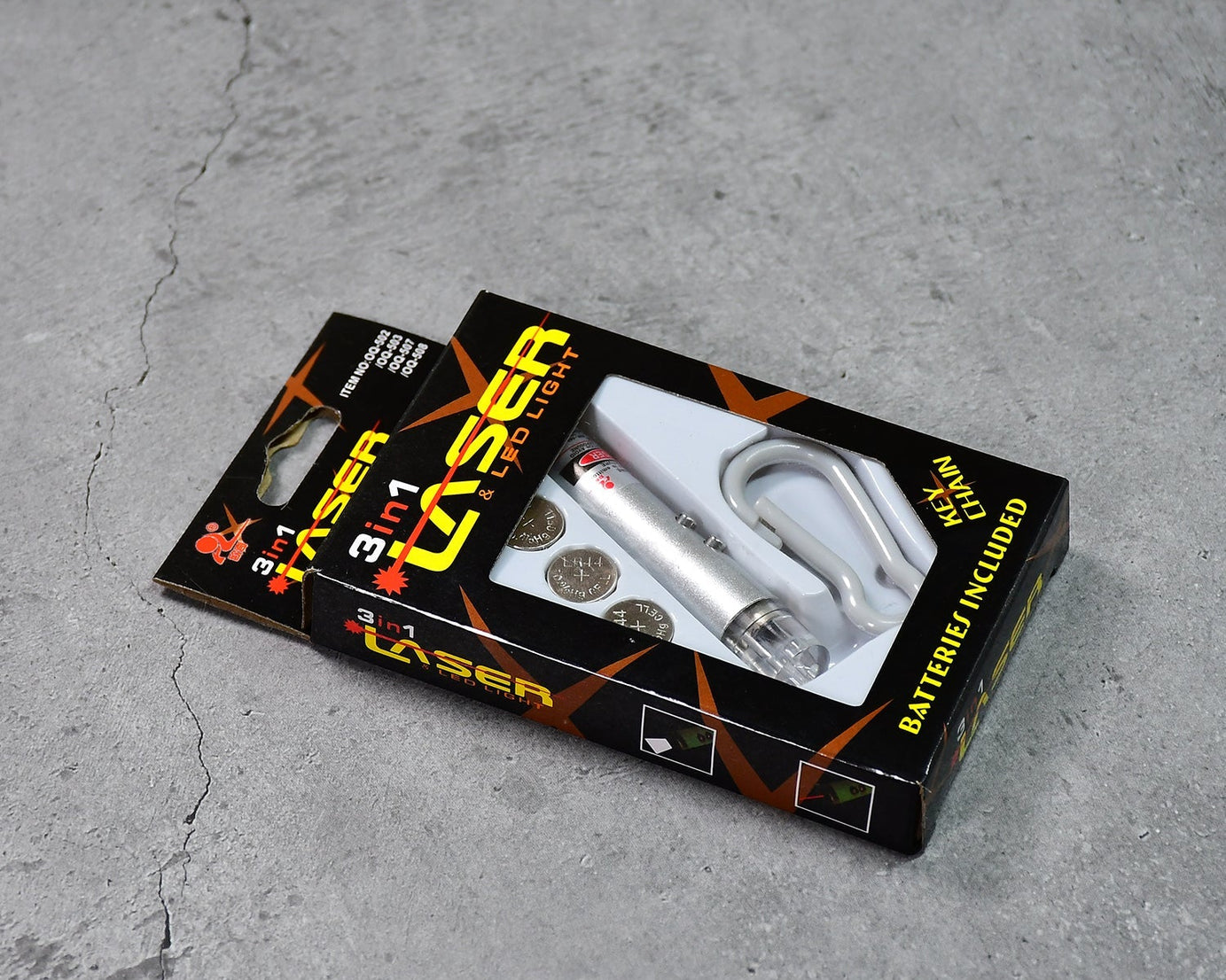 3 in 1 laser light with LED flashlight, torch keychain, and laser pointer