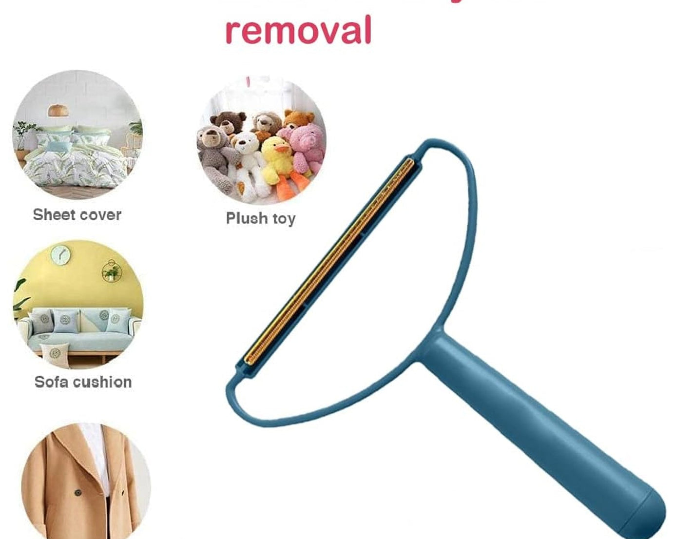 2in1 Portable Lint Remover at Home Use | Use for Removing Lint Dust in Furniture and Wool Clothes Sweater Carpet | Woolen Fabrics Brush Sticky Lint Roller with Long Handle (1 Pc)