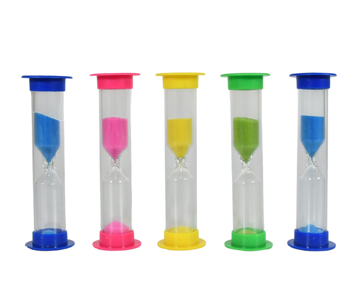 Sand Timer Plastic Hourglass, Sand Glass Toy Sand Clock for Kitchen, Office, School and Brushing Teeth for Bathroom Timer Clock Children Hourglass Sand glass Toothbrush Household Sand Clock (3 Min Approx / 5 pc)