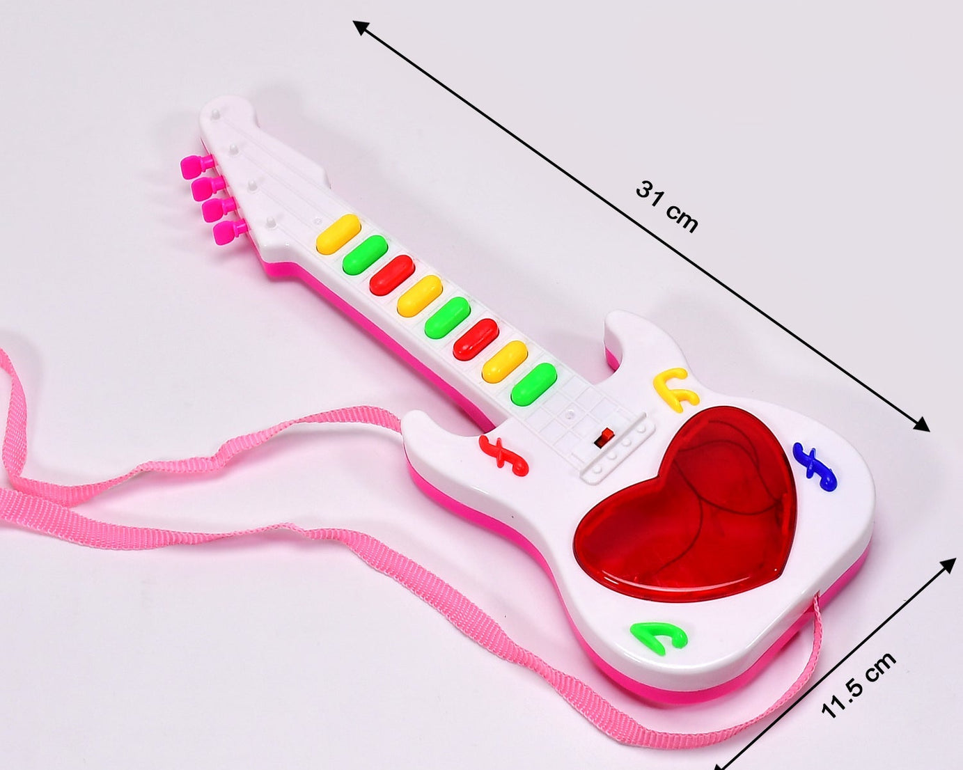 Mini guitar with music and light for children.