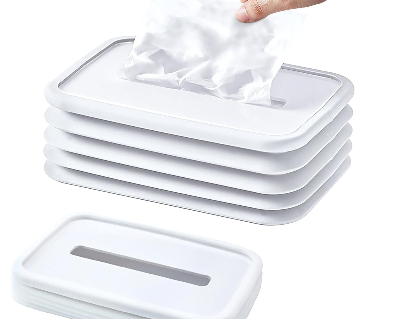 Tissues Holder Silicone Simple Tissue Box Tissues Cylinder Tissues Cube Box Tissue Holder for Bathroom Office Car Bedroom for Bathroom Room Office Car