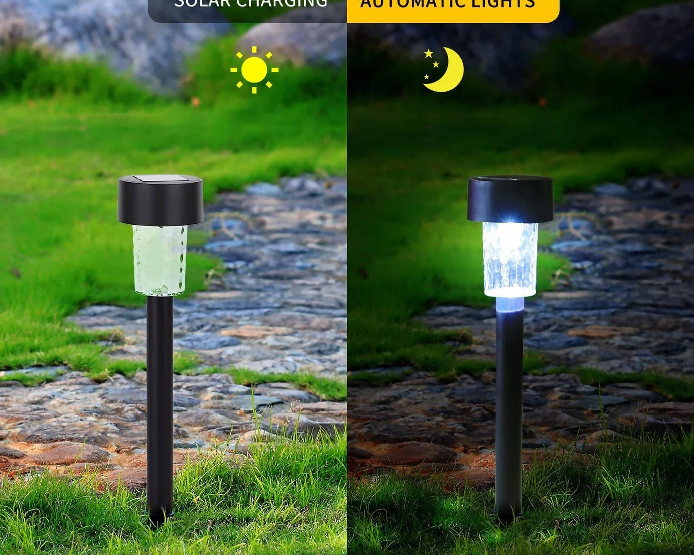 Solar Panel Led Spike Spot Light Landscape Garden Yard Path Lawn Outdors Solar Lamps, Waterproof Outdoor Decorative Landscape Lights for Garden, Patio, Yard, Walkway (PCs:- 24)
