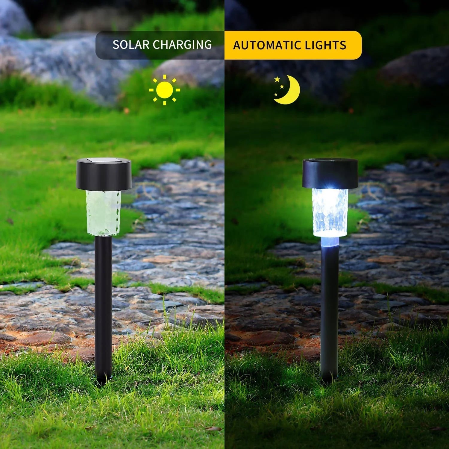 Solar Panel Led Spike Spot Light Landscape Garden Yard Path Lawn Outdors Solar Lamps, Waterproof Outdoor Decorative Landscape Lights for Garden, Patio, Yard, Walkway (PCs:- 24)