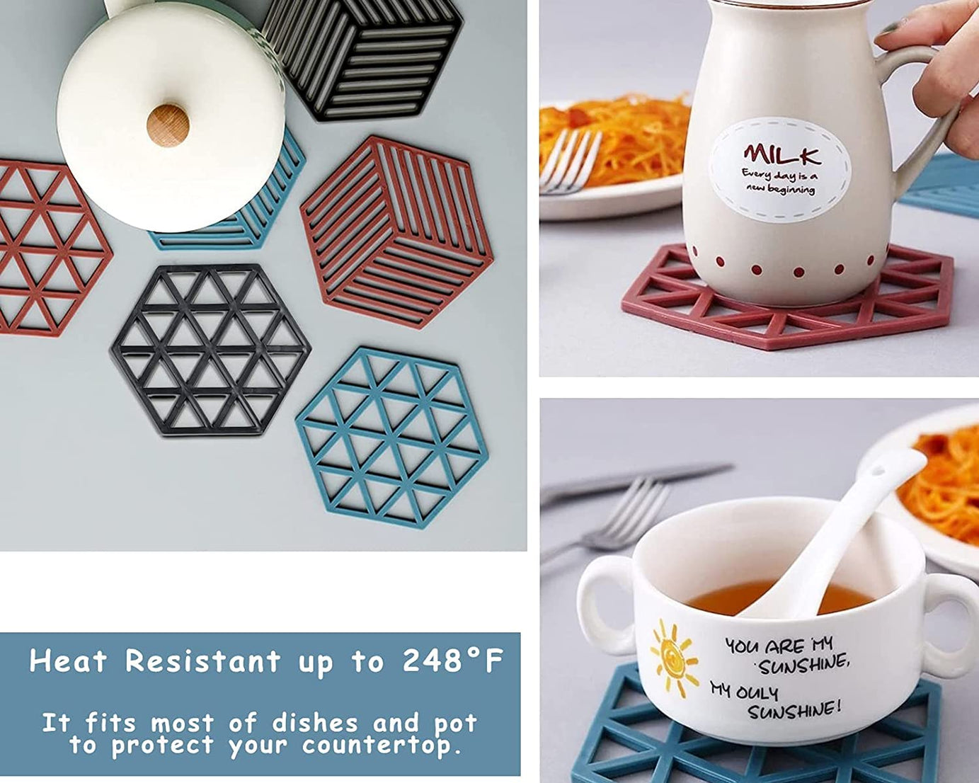 High temperature insulation placemat for kitchen use