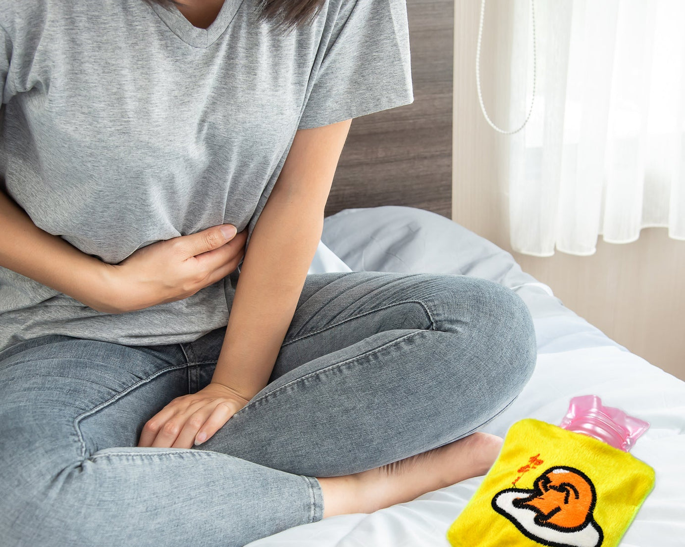 Hot water bag for pain relief with cover